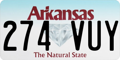 AR license plate 274VUY