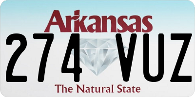 AR license plate 274VUZ
