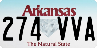 AR license plate 274VVA