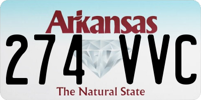 AR license plate 274VVC