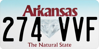 AR license plate 274VVF