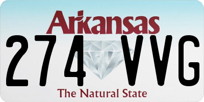 AR license plate 274VVG