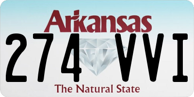 AR license plate 274VVI