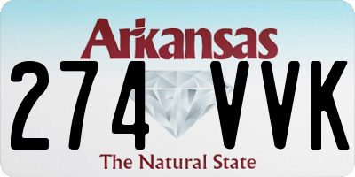 AR license plate 274VVK