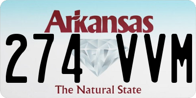 AR license plate 274VVM