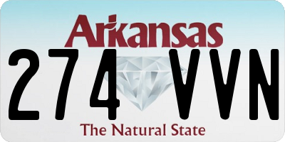 AR license plate 274VVN