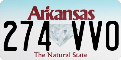 AR license plate 274VVO