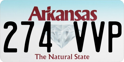 AR license plate 274VVP