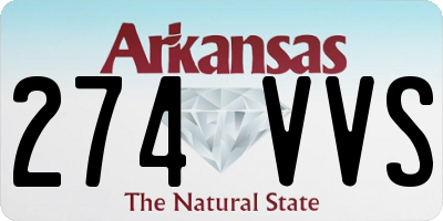 AR license plate 274VVS