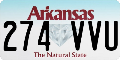 AR license plate 274VVU