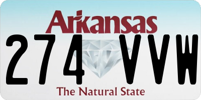 AR license plate 274VVW