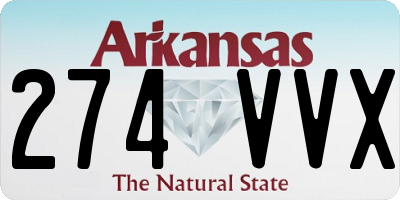 AR license plate 274VVX
