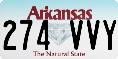 AR license plate 274VVY