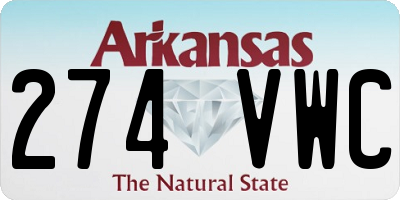 AR license plate 274VWC