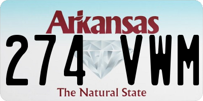 AR license plate 274VWM