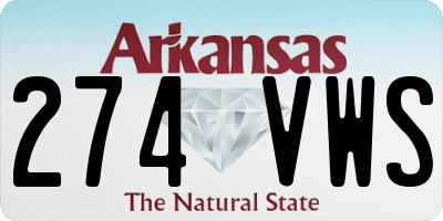 AR license plate 274VWS
