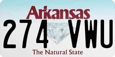 AR license plate 274VWU