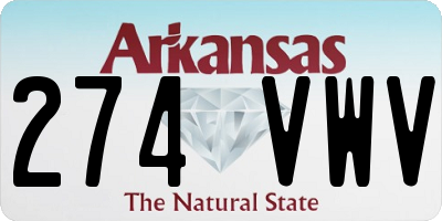 AR license plate 274VWV