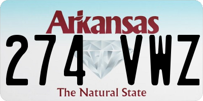AR license plate 274VWZ