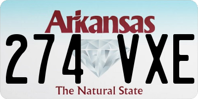 AR license plate 274VXE