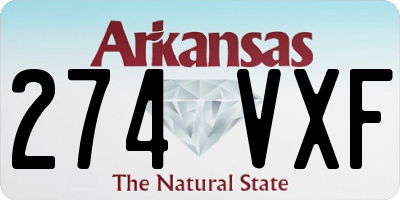 AR license plate 274VXF
