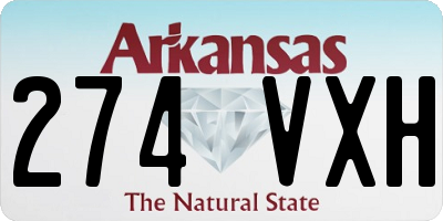 AR license plate 274VXH