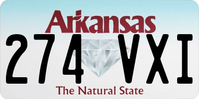 AR license plate 274VXI