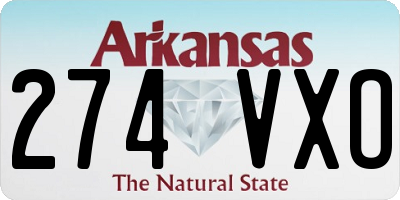 AR license plate 274VXO