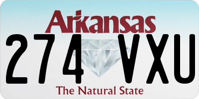 AR license plate 274VXU