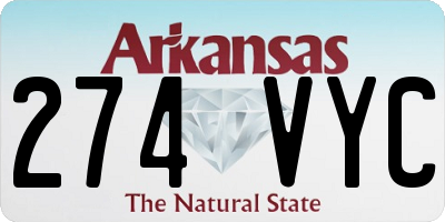 AR license plate 274VYC