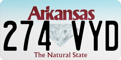 AR license plate 274VYD