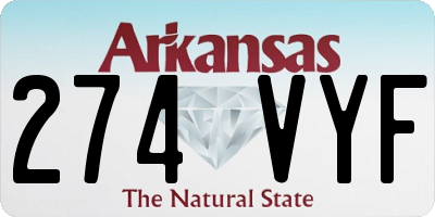 AR license plate 274VYF