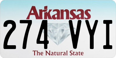 AR license plate 274VYI