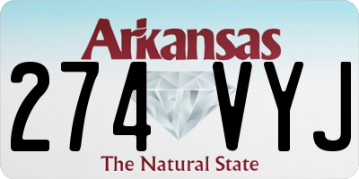 AR license plate 274VYJ