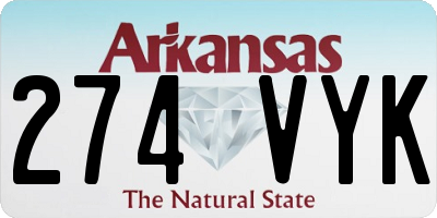 AR license plate 274VYK