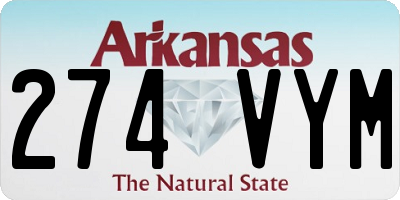 AR license plate 274VYM