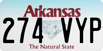 AR license plate 274VYP