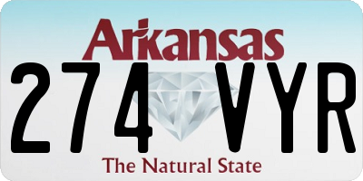 AR license plate 274VYR