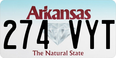 AR license plate 274VYT