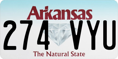 AR license plate 274VYU