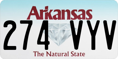 AR license plate 274VYV