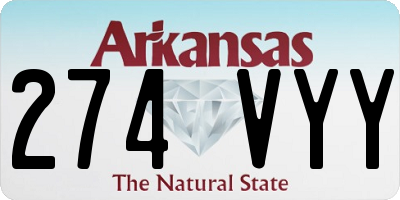 AR license plate 274VYY