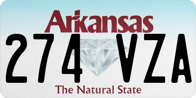 AR license plate 274VZA