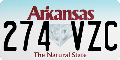 AR license plate 274VZC