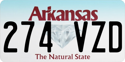 AR license plate 274VZD