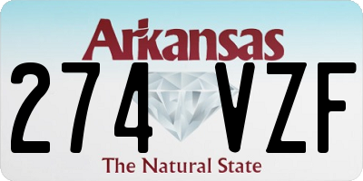AR license plate 274VZF