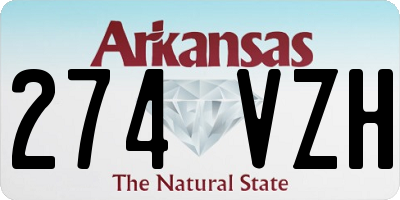 AR license plate 274VZH