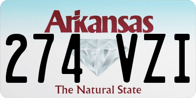 AR license plate 274VZI