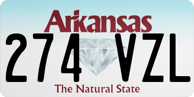 AR license plate 274VZL