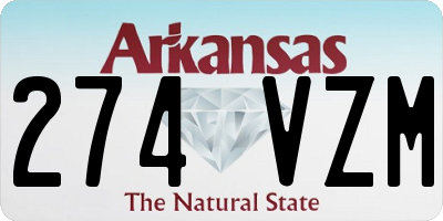 AR license plate 274VZM